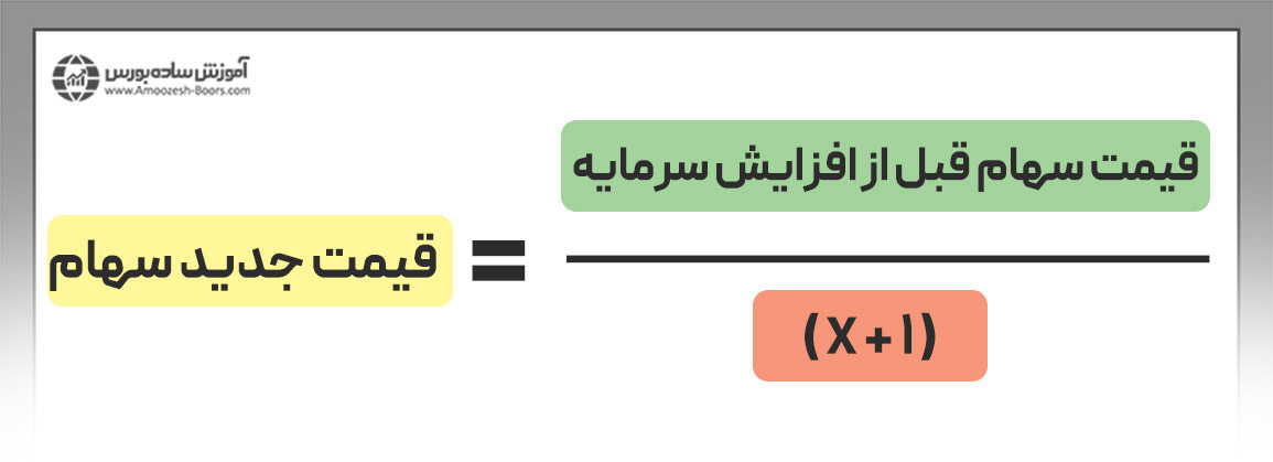 فرمول افزایش سرمایه از محل سود انباشته