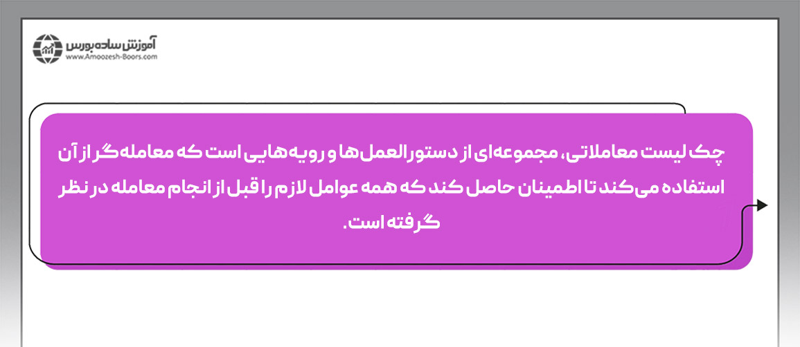 چک‌ لیست معاملات؛ مهمترین آیتم برای انجام معامله در فارکس